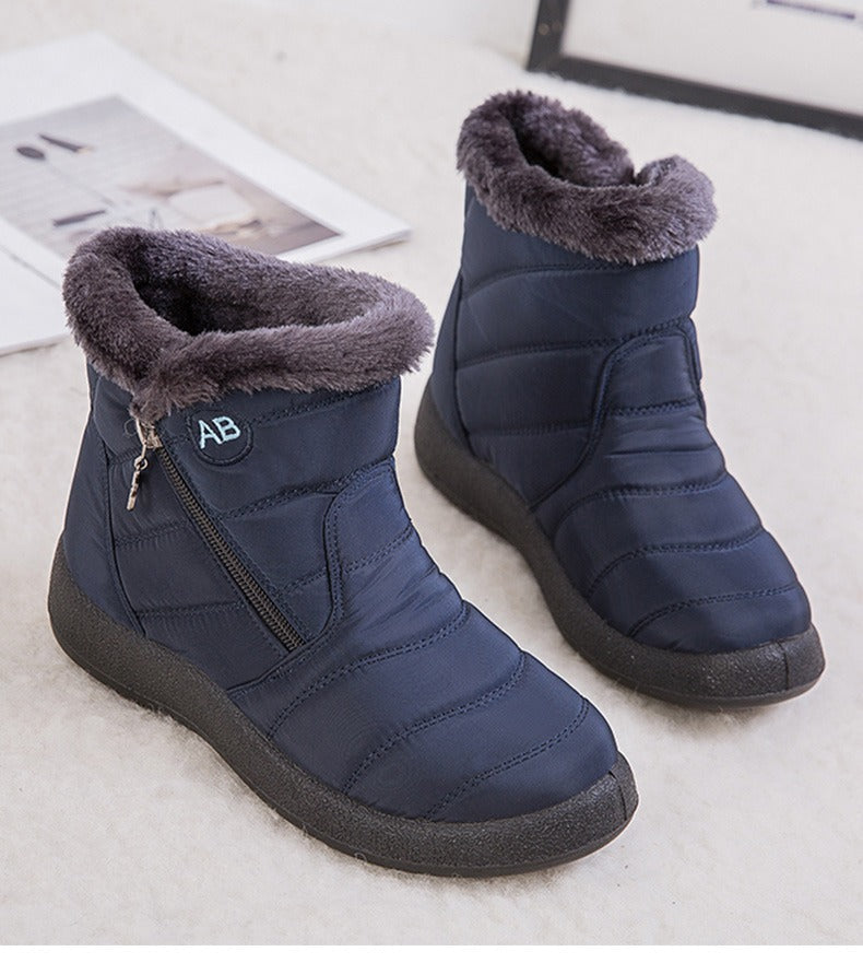 Bottes Femmes pour d'Hiver Imperméables avec Fourrure