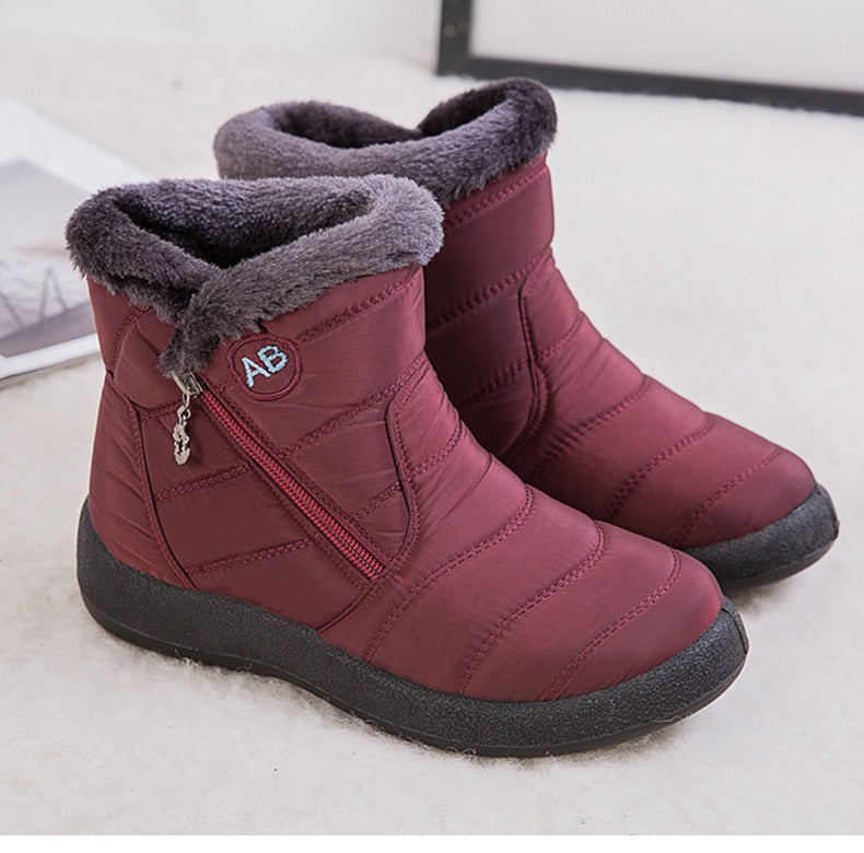 Bottes Femmes pour d'Hiver Imperméables avec Fourrure