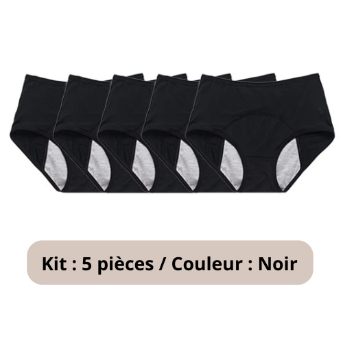 Culotte Anti-fuite Pour Incontinence Urinaire Confort - PAYEZ 3 ET EMPORTEZ 5 ARTICLES