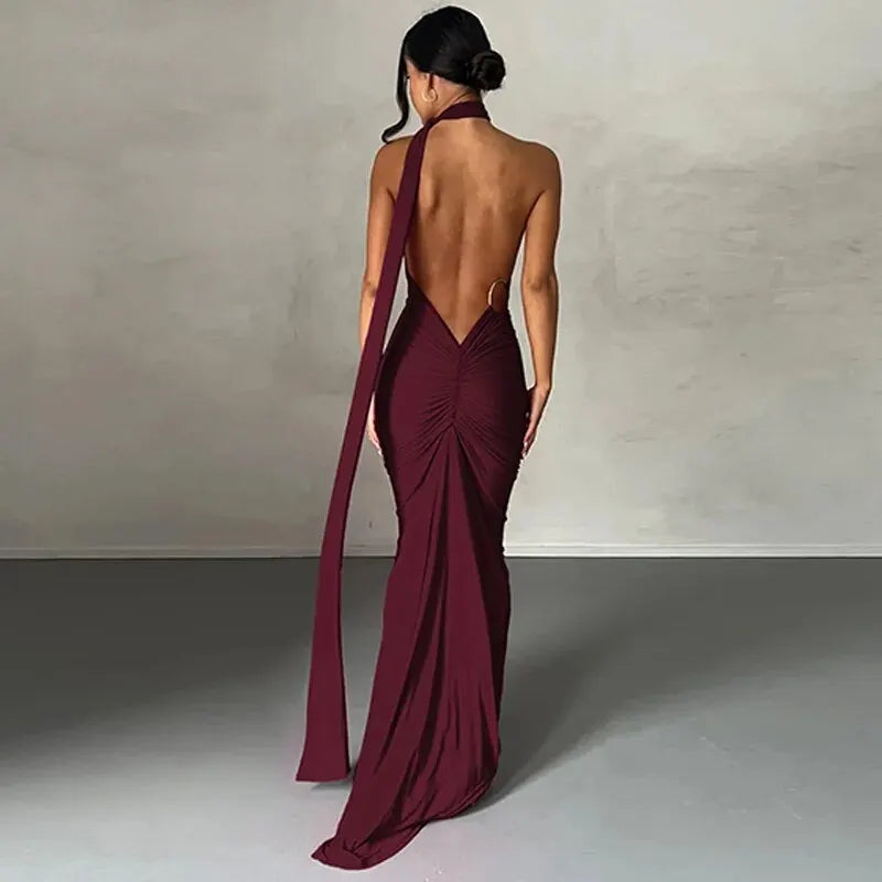 Robe Longue Éblouissante pour Femme