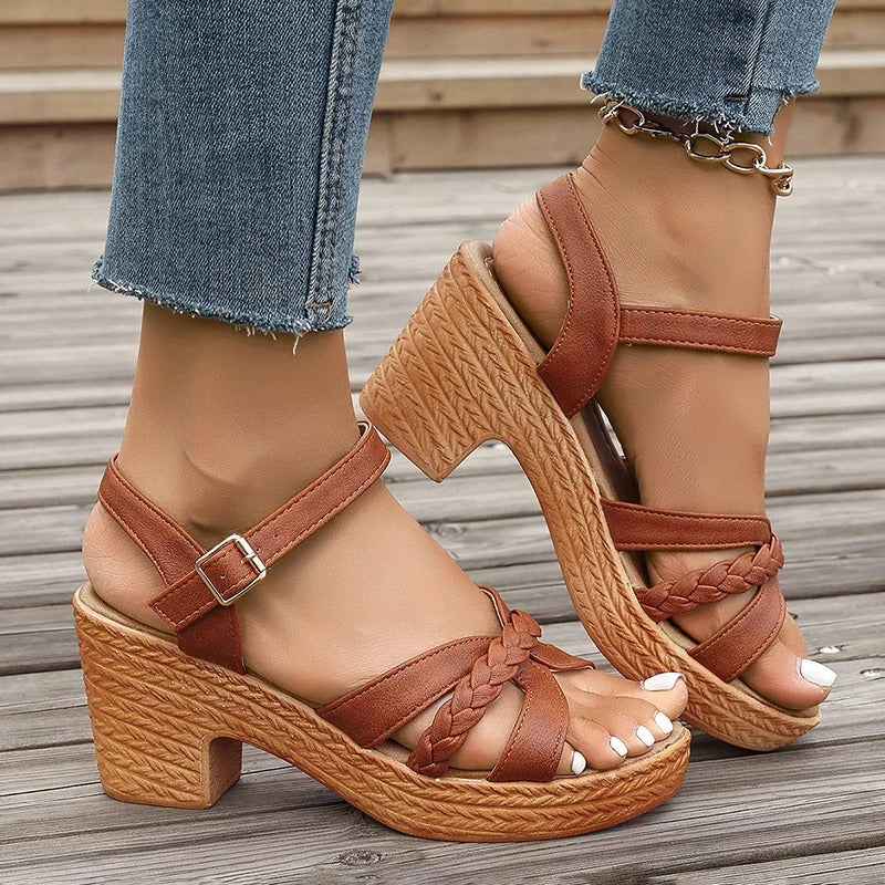 Noa high heel gladiator sandals,
Elegant summer high heels,
Comfortable platform sandals,
Lightweight woven sandals,
PU leather high heels,
Adjustable buckle sandals,
Stiletto heel sandals for women,
Fashionable party sandals,
Casual city sandals,
Stylish dinner footwear,