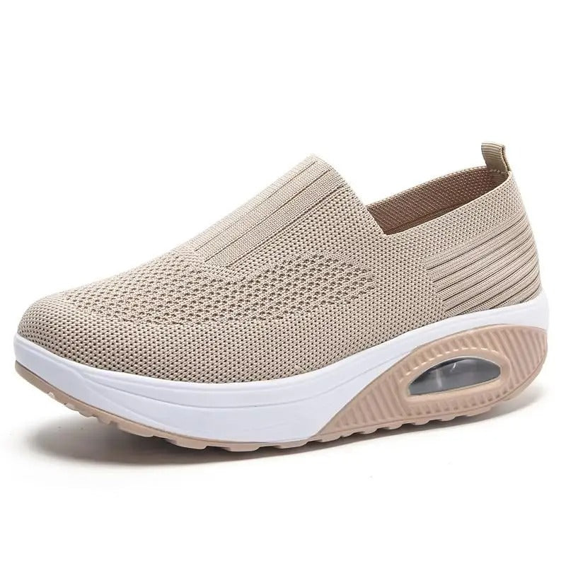 Women's wedge sneakers,
Vulcanized wedge sole sneakers,
Breathable mesh sneakers for women,
Comfortable summer sneakers,
Flat casual sneakers women,
Slip-on wedge sneakers,
Fashion sneakers for summer,
Lightweight sneakers for walking,
Solid color women's sneakers,
Daily wear mesh sneakers,